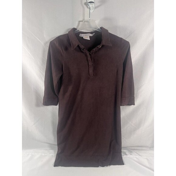 Gretchen Scott Brown Faux Suede Shift Dress Size medium - Picture 1 of 7